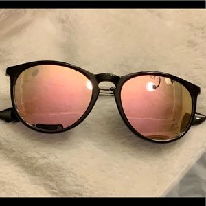 NWT pink lens womens’ polarized sunglasses in box